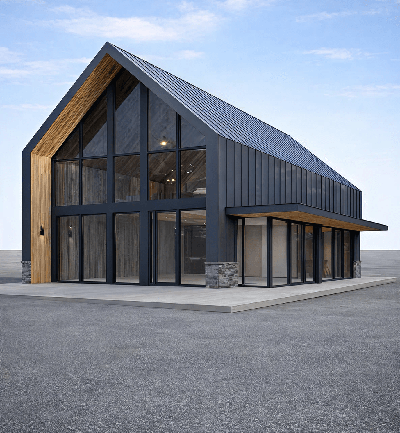 Burkebro Building Systems team member on site
