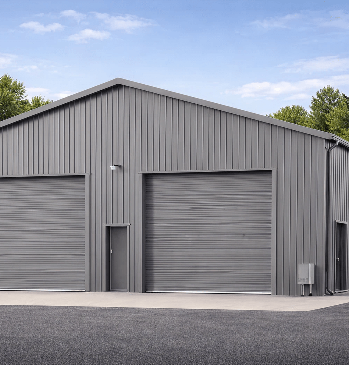Finished pre-engineered steel building in Ontario
