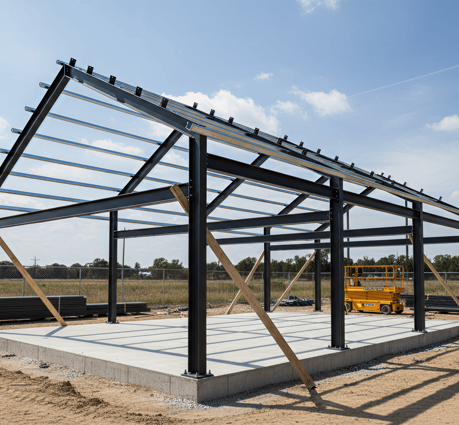 DIY steel building kit ready for self-erection