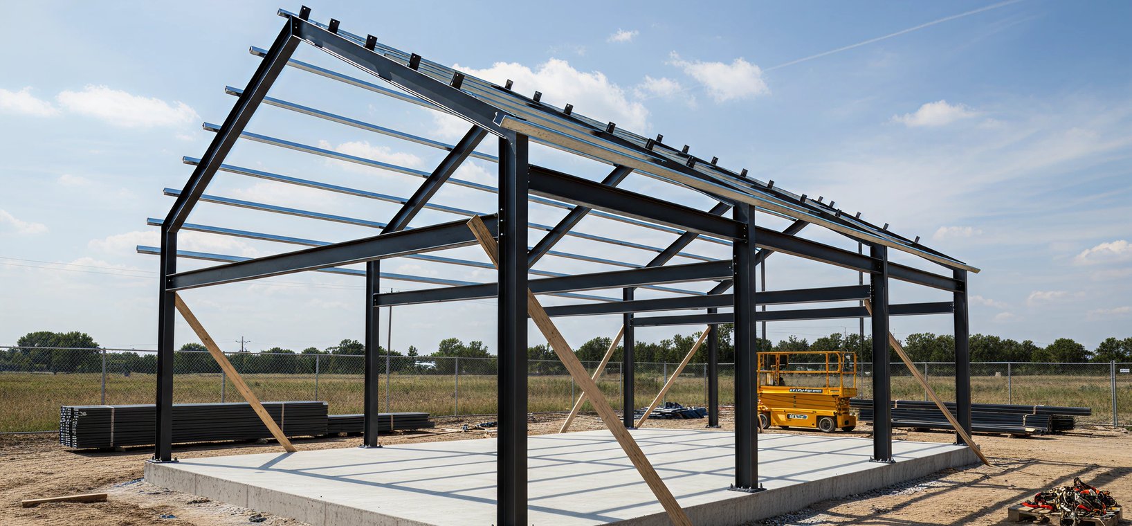 Steel building kit ready for self-installation